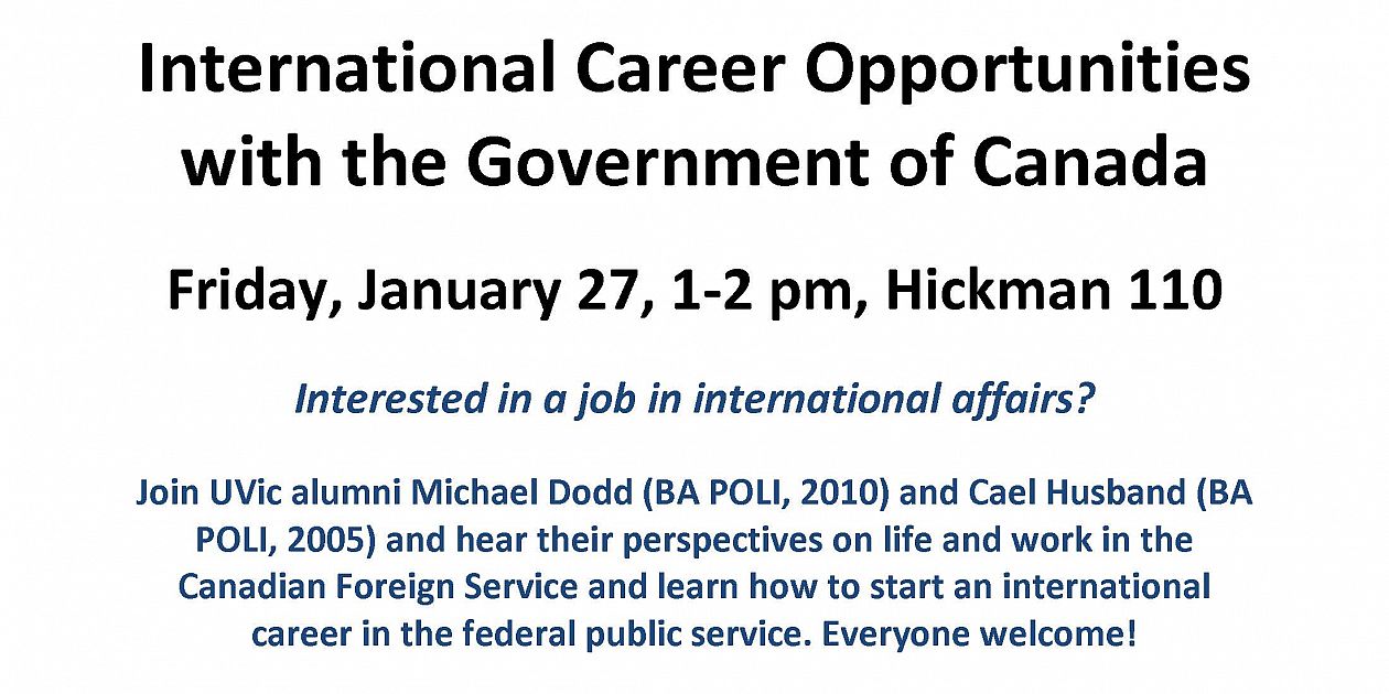 International Career Opportunities With The Government Of Canada Uvic